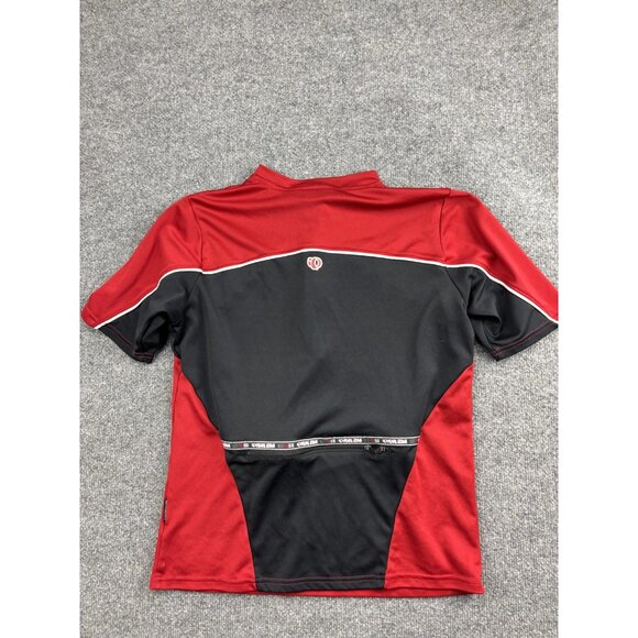 Pearl Izumi Cycling Jersey Mens Medium Red Black Half Zip 3 Rear Pockets Sensor - Picture 7 of 7
